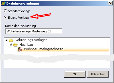 evaluierung anlegen